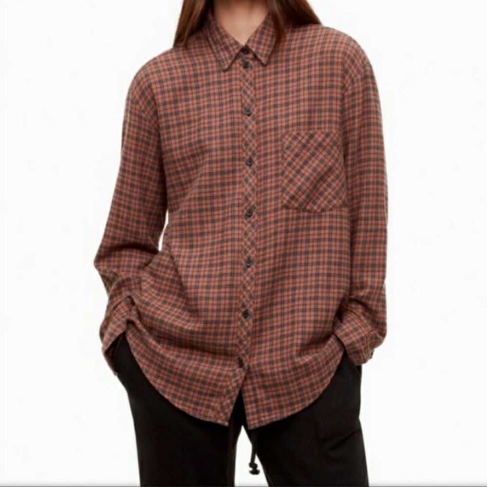 Wilfred Free Daphne Plaid Button Front Shirt - image 3